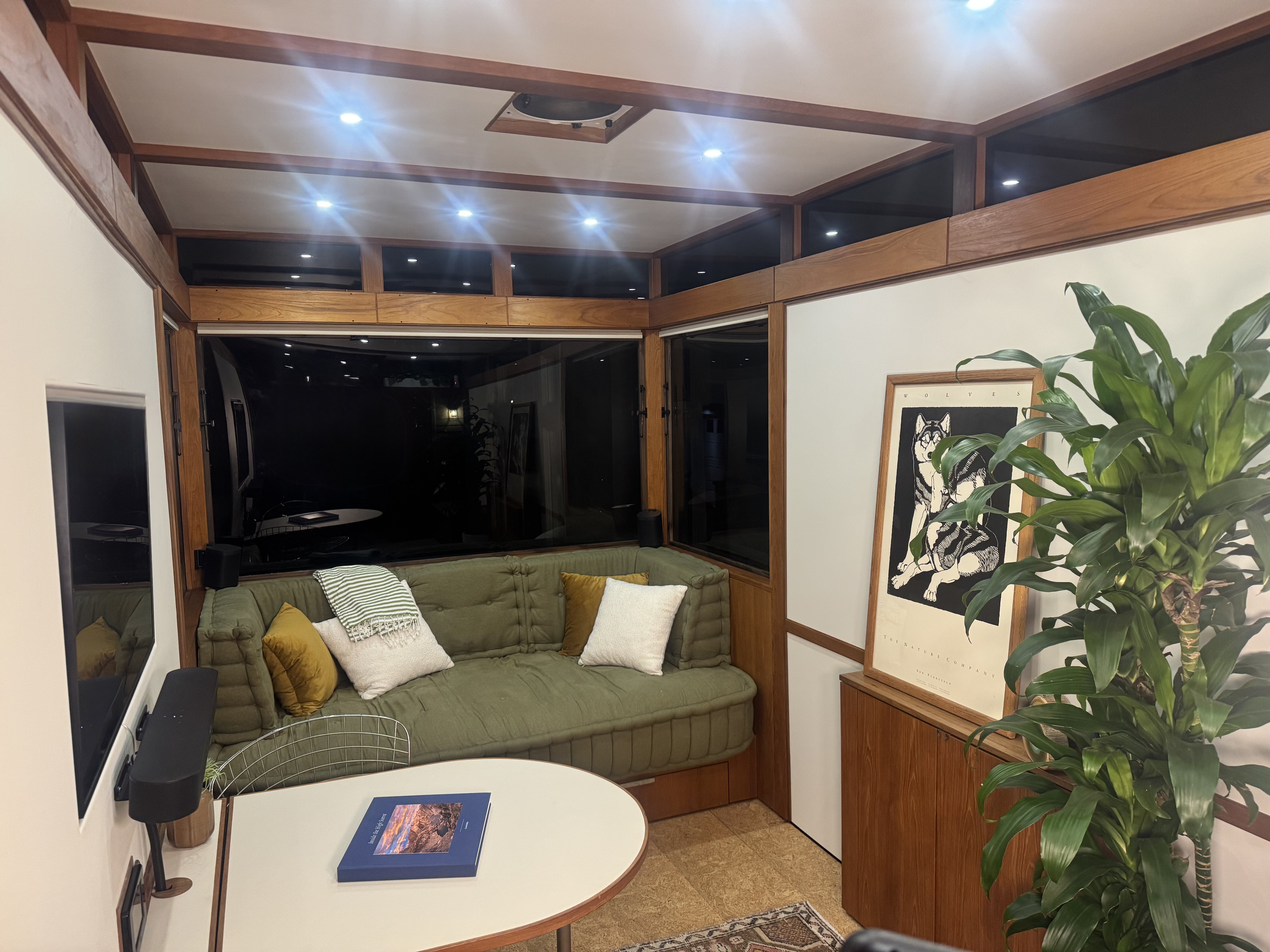 Interior rear night angle